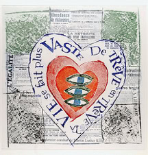 gravure noir et blanc plage famille estampe eau-forte aquatinte laurence de Saint Martin artiste yvelines estampes