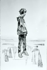 gravure noir et blanc plage famille estampe eau-forte aquatinte laurence de Saint Martin artiste yvelines estampes