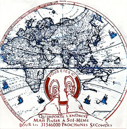 laurence de Saint Martin st artiste affiche d&eacute;co peinture papier dessin po&eacute;sie encre Voeux monde eau-forte couleur estampe cuivre plaque