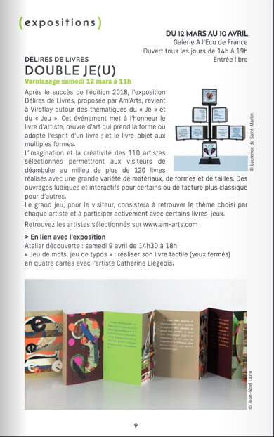 Laurence de Saint Martin st artiste commmuniqu&eacute; de presse Viroflay D&eacute;lires de Livres