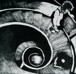 gravure noir et blanc plage famille estampe eau-forte aquatinte laurence de Saint Martin artiste yvelines estampes