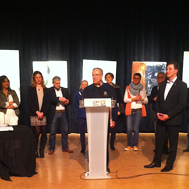 laurence de Saint Martin st artiste remise de prix Maurep'Art 2015 gravure papier oeuvre